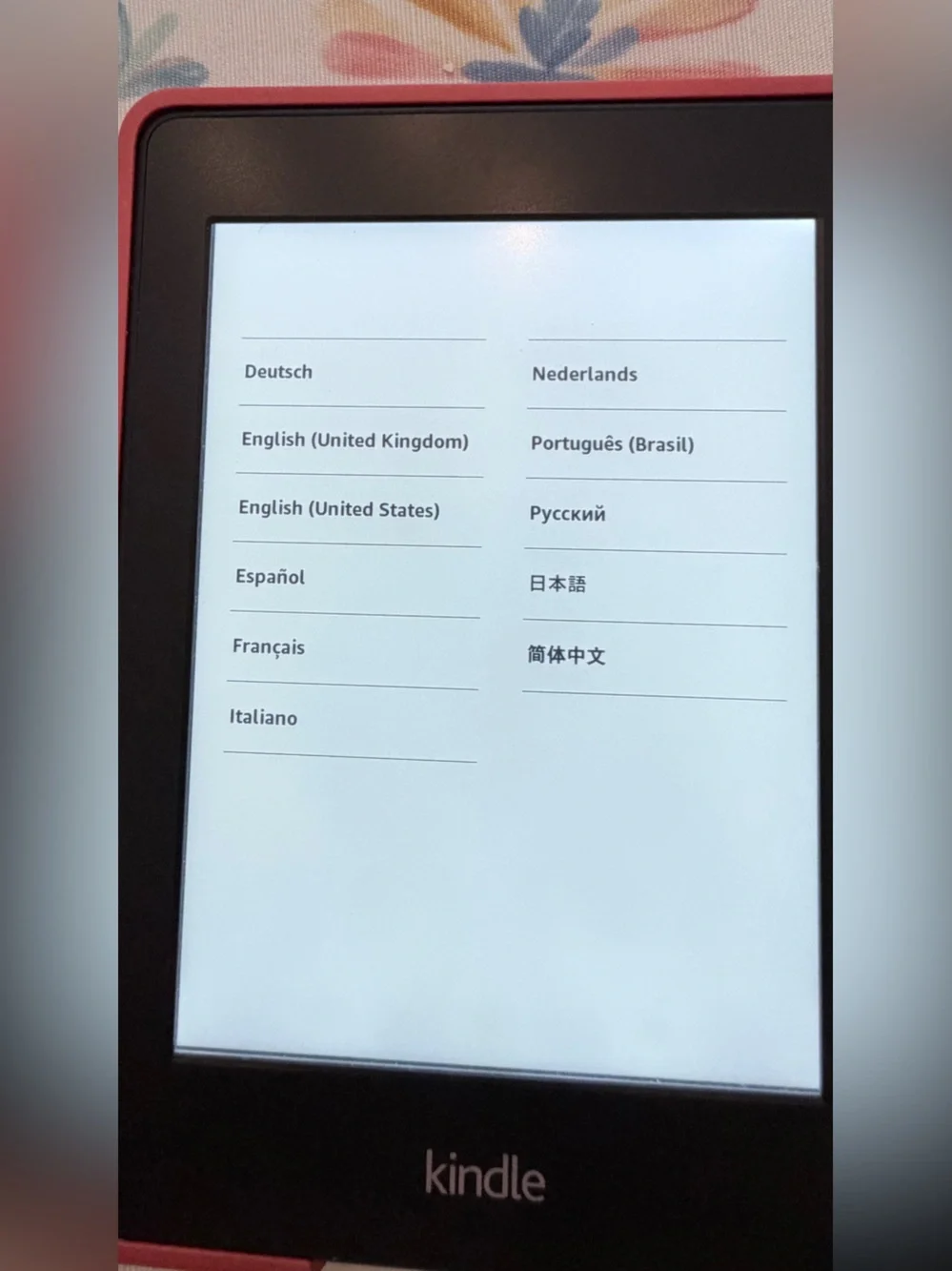 Amazon Kindle e-Reader with Coral Orange  Frame